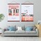 Magnetic Poster Hanger Frame, 8x10 8x12 8x24 Light Wood Wooden Magnet Canvas Artwork Print Dowel Poster Hangers Frames Hanging Kit (Mahogany, 8")